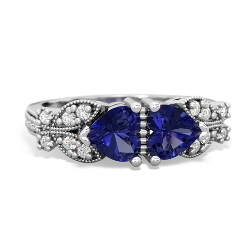 lab sapphire-lab sapphire keepsake butterfly ring