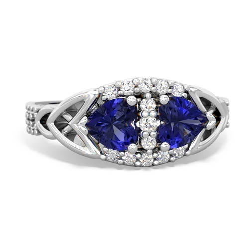 lab sapphire-lab sapphire keepsake engagement ring