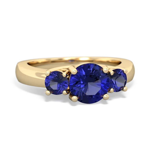pink sapphire-blue topaz timeless ring