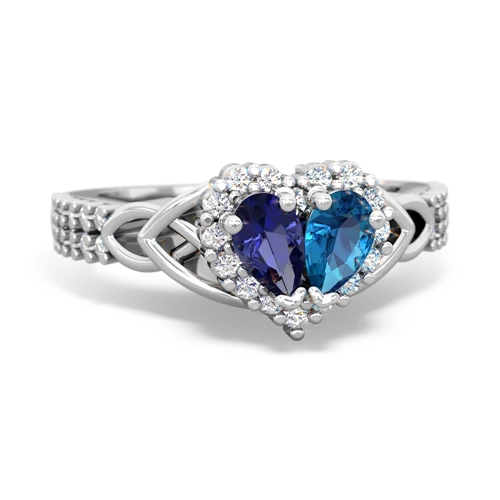 lab sapphire-london topaz keepsake engagement ring