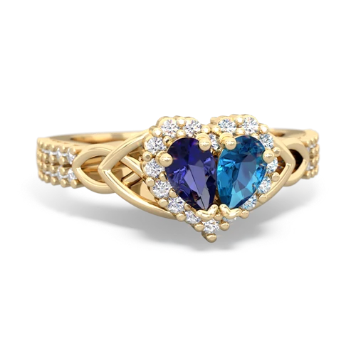 lab sapphire-london topaz keepsake engagement ring