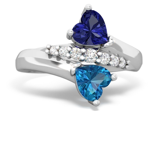 lab sapphire-london topaz modern ring