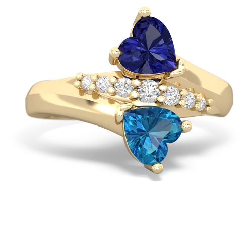 lab sapphire-london topaz modern ring