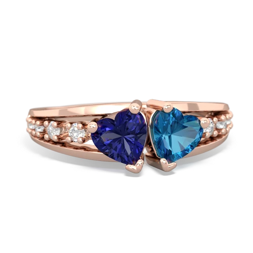 lab sapphire-london topaz modern ring