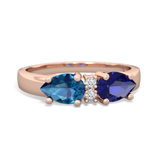 lab sapphire-london topaz timeless ring