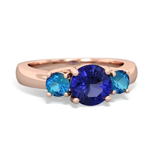 lab sapphire-london topaz timeless ring