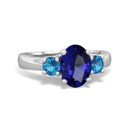 lab sapphire-london topaz timeless ring