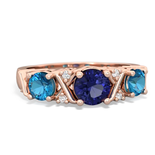 lab sapphire-london topaz timeless ring