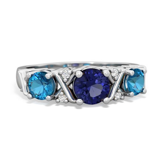 lab sapphire-london topaz timeless ring