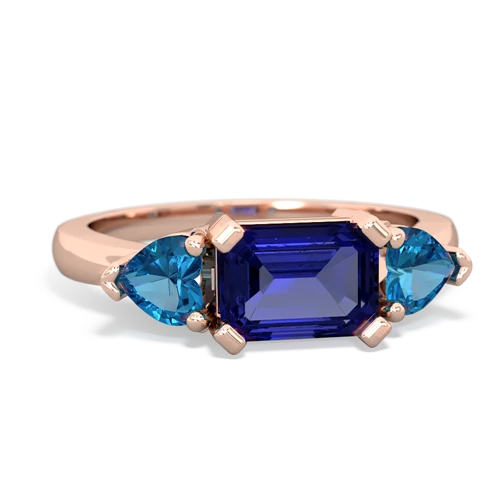 lab sapphire-london topaz timeless ring