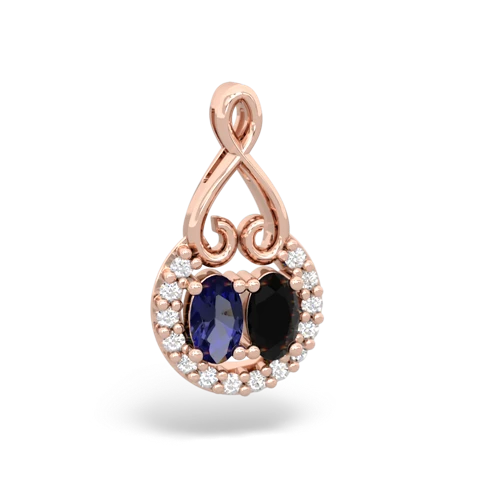 lab sapphire-onyx love nest pendant