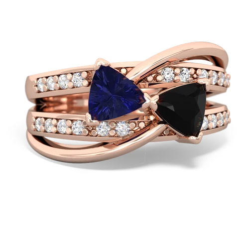 lab sapphire-onyx couture ring