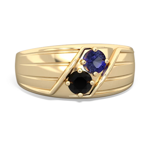 lab sapphire-onyx mens ring