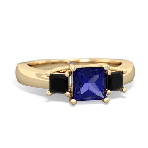 lab sapphire-onyx timeless ring