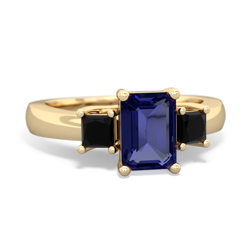 lab sapphire-onyx timeless ring