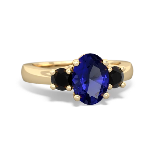 lab sapphire-onyx timeless ring