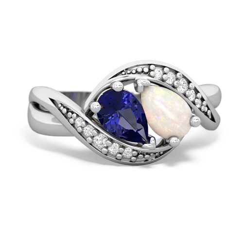 Lab Sapphire Lab Created Sapphire with Genuine Opal Summer Winds ring Ring