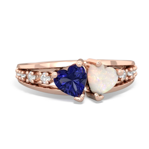 lab sapphire-opal modern ring