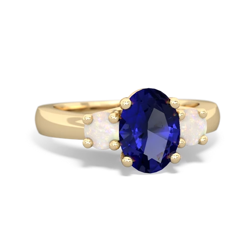 lab sapphire-opal timeless ring