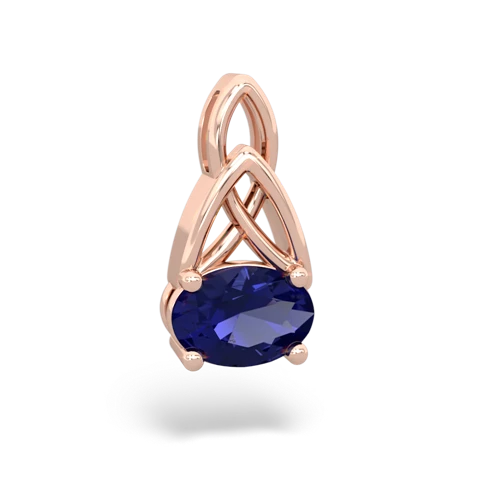 Lab Sapphire Celtic Trinity Knot Lab Created Sapphire pendant Pendant