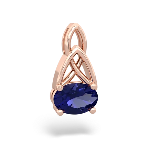 lab sapphire filligree pendant