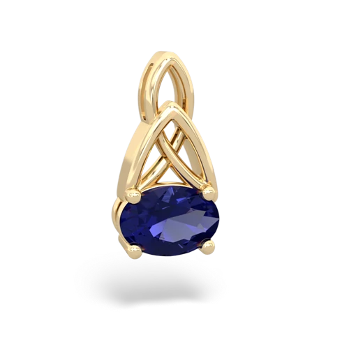 lab sapphire filligree pendant