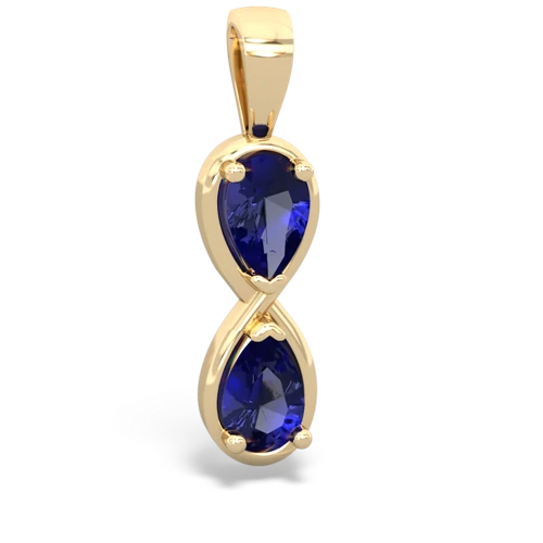 Lab Sapphire Infinity Lab Created Sapphire pendant Pendant
