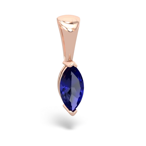 lab sapphire marquise pendant