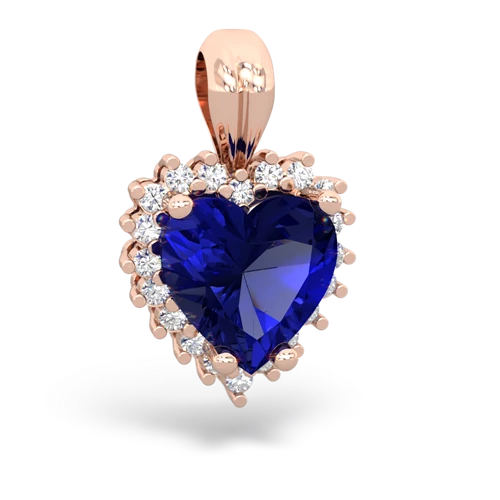 lab sapphire timeless pendant