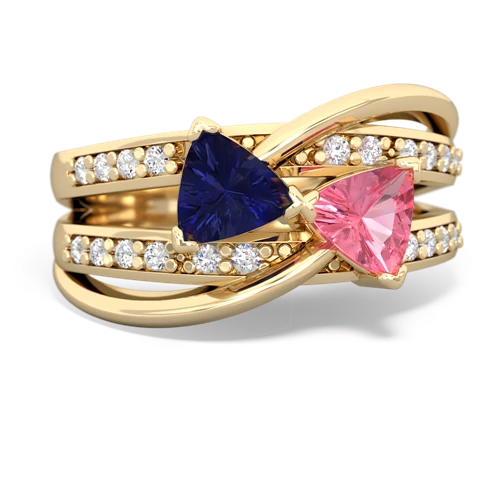 lab sapphire-pink sapphire couture ring