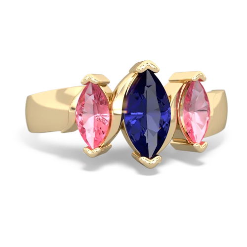 lab sapphire-pink sapphire keepsake ring