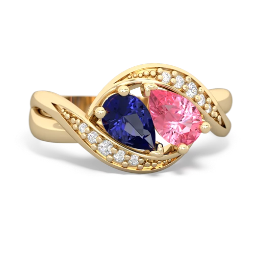 lab sapphire-pink sapphire keepsake curls ring