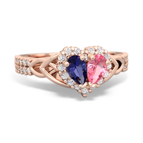 lab sapphire-pink sapphire keepsake engagement ring