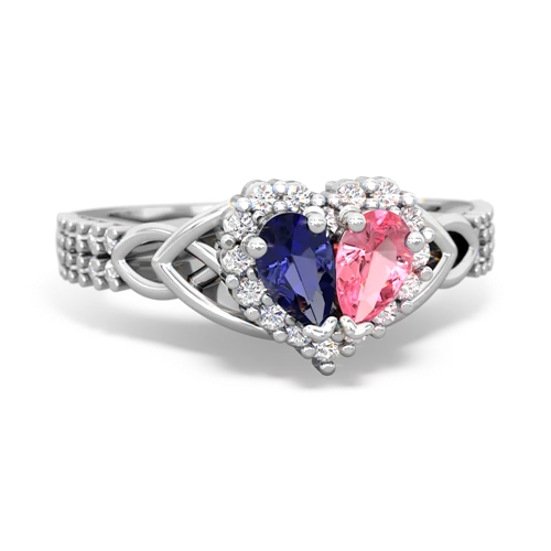 lab sapphire-pink sapphire keepsake engagement ring