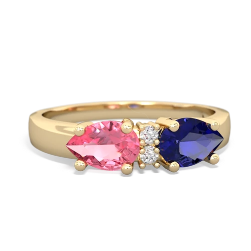 lab sapphire-pink sapphire timeless ring