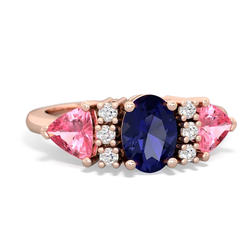 lab sapphire-pink sapphire timeless ring