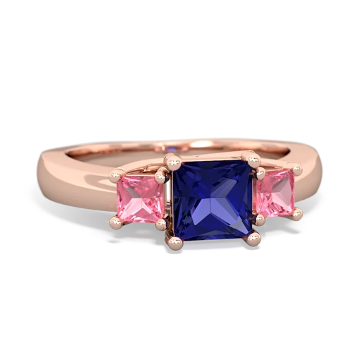 lab sapphire-pink sapphire timeless ring