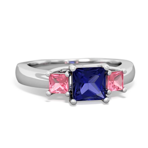 lab sapphire-pink sapphire timeless ring