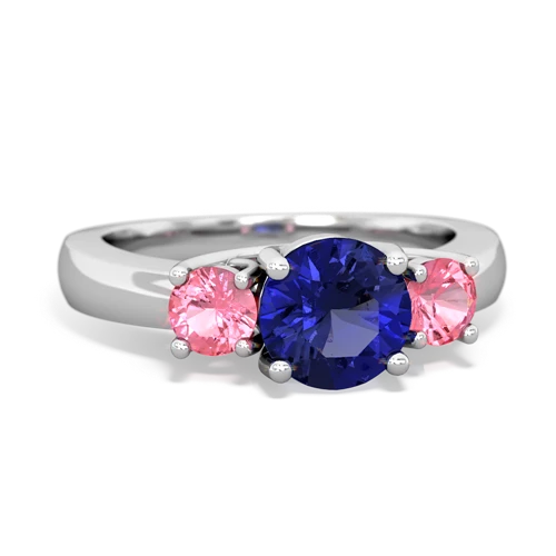 lab sapphire-pink sapphire timeless ring