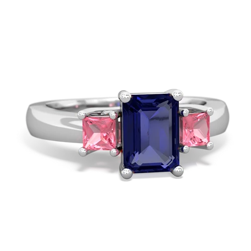 lab sapphire-pink sapphire timeless ring