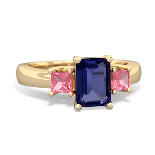 lab sapphire-pink sapphire timeless ring