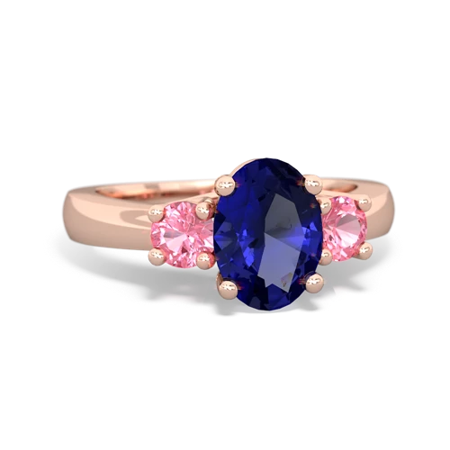 lab sapphire-pink sapphire timeless ring