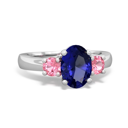 lab sapphire-pink sapphire timeless ring