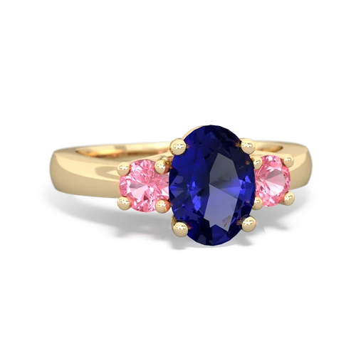 lab sapphire-pink sapphire timeless ring