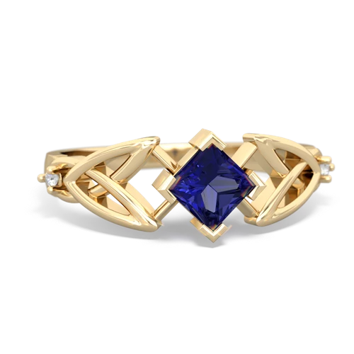 Lab Sapphire Celtic Trinity Knot Lab Created Sapphire ring Ring