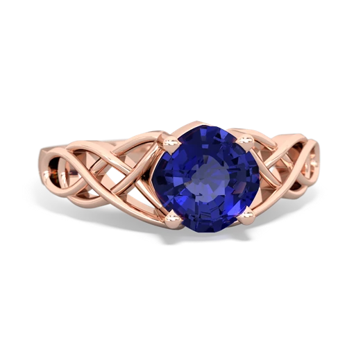 Lab Sapphire Celtic Knot Lab Created Sapphire ring Ring