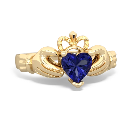Lab Sapphire Claddagh Lab Created Sapphire ring Ring