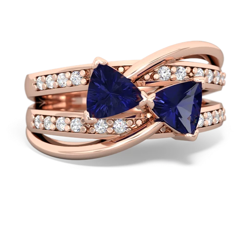 Lab Sapphire Bowtie Lab Created Sapphire ring Ring