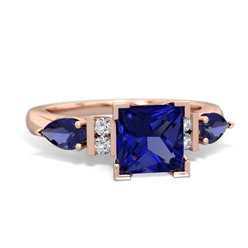 lab sapphire engagement ring