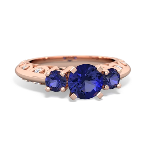 lab sapphire engagement ring